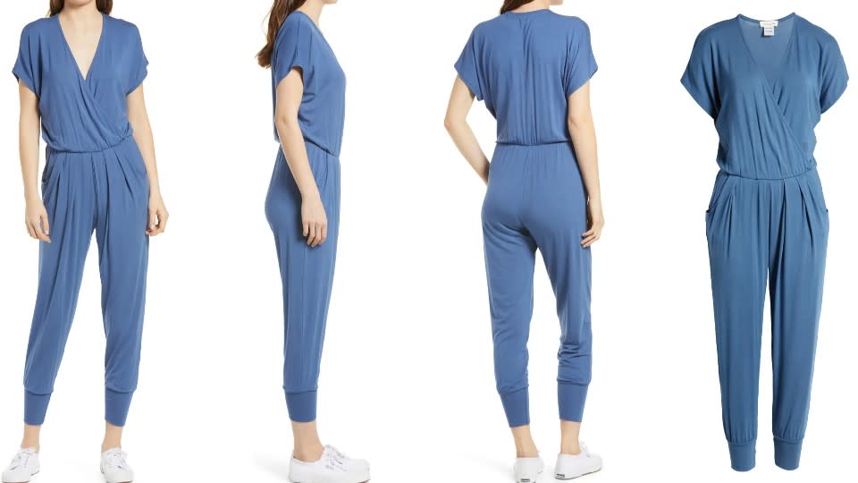 Loveappella's short sleeve wrap top jumpsuit - Nordstrom, $62 (originally $90)