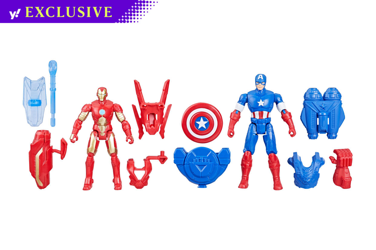 Marvel Avengers Epic Hero Series Battle Gear Action Figures: Iron Man and Captain America (Courtesy of Hasbro)
