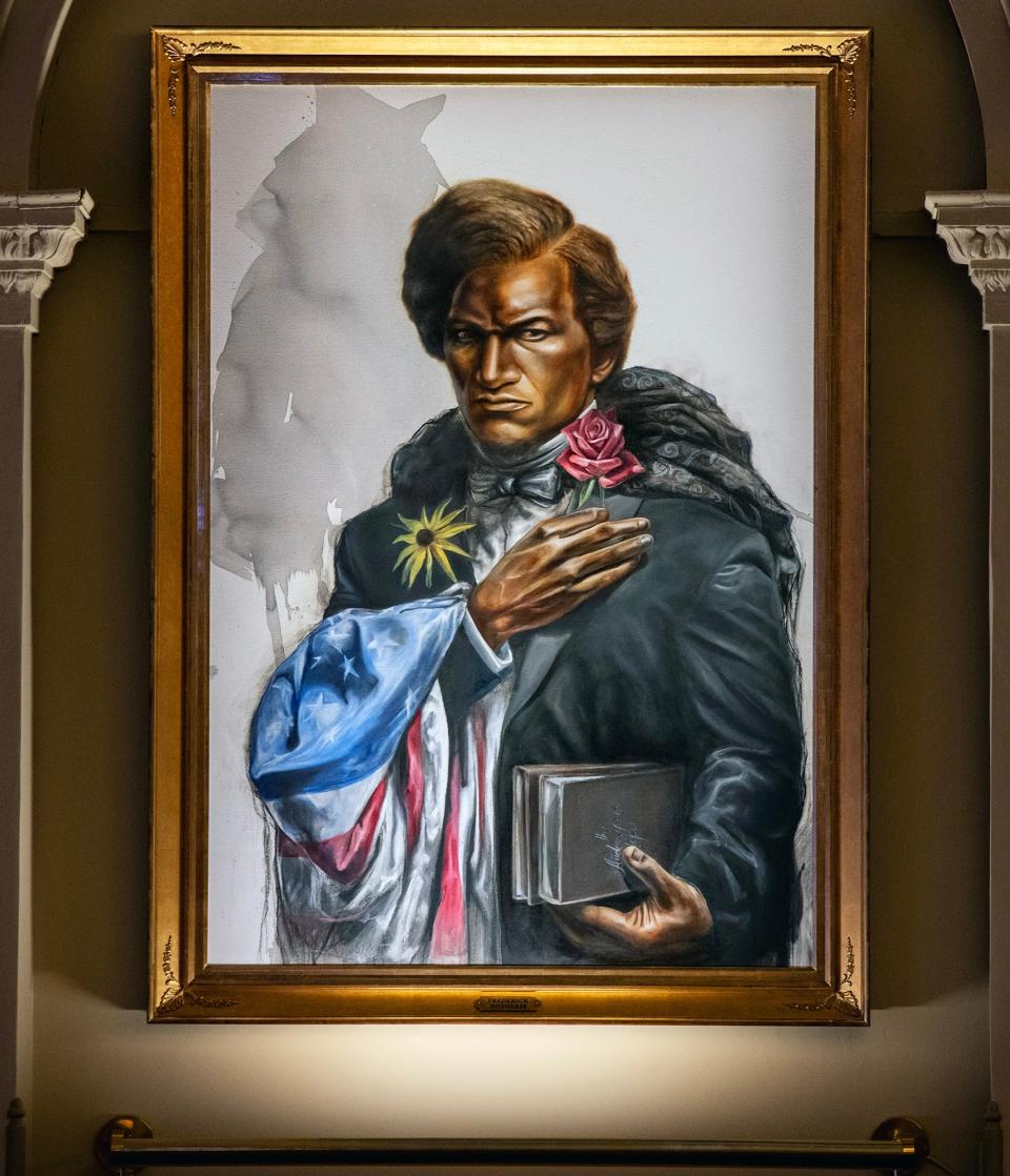 The new portrait of Frederick Douglass, by artist Imo Nse Imeh.