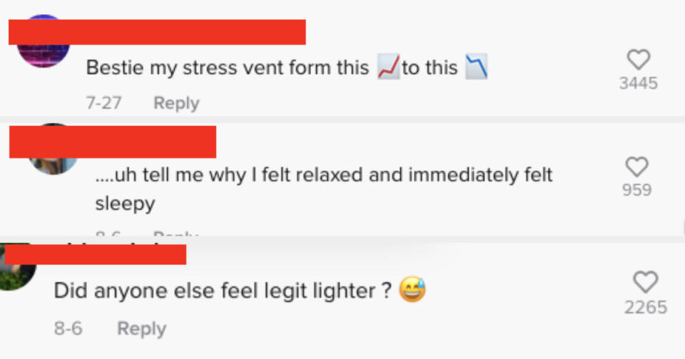 One person commented, "Did anyone else feel legit lighter?"