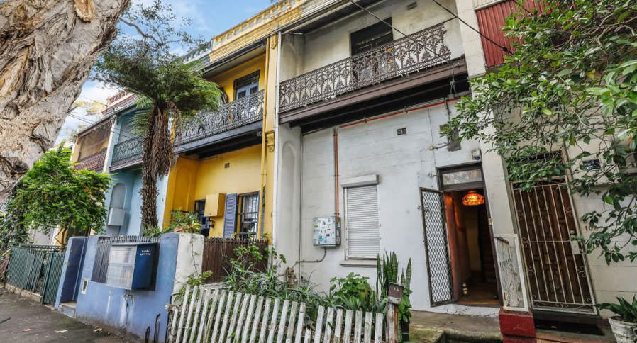 A dilapidated house pictured in Waterloo, Sydney.