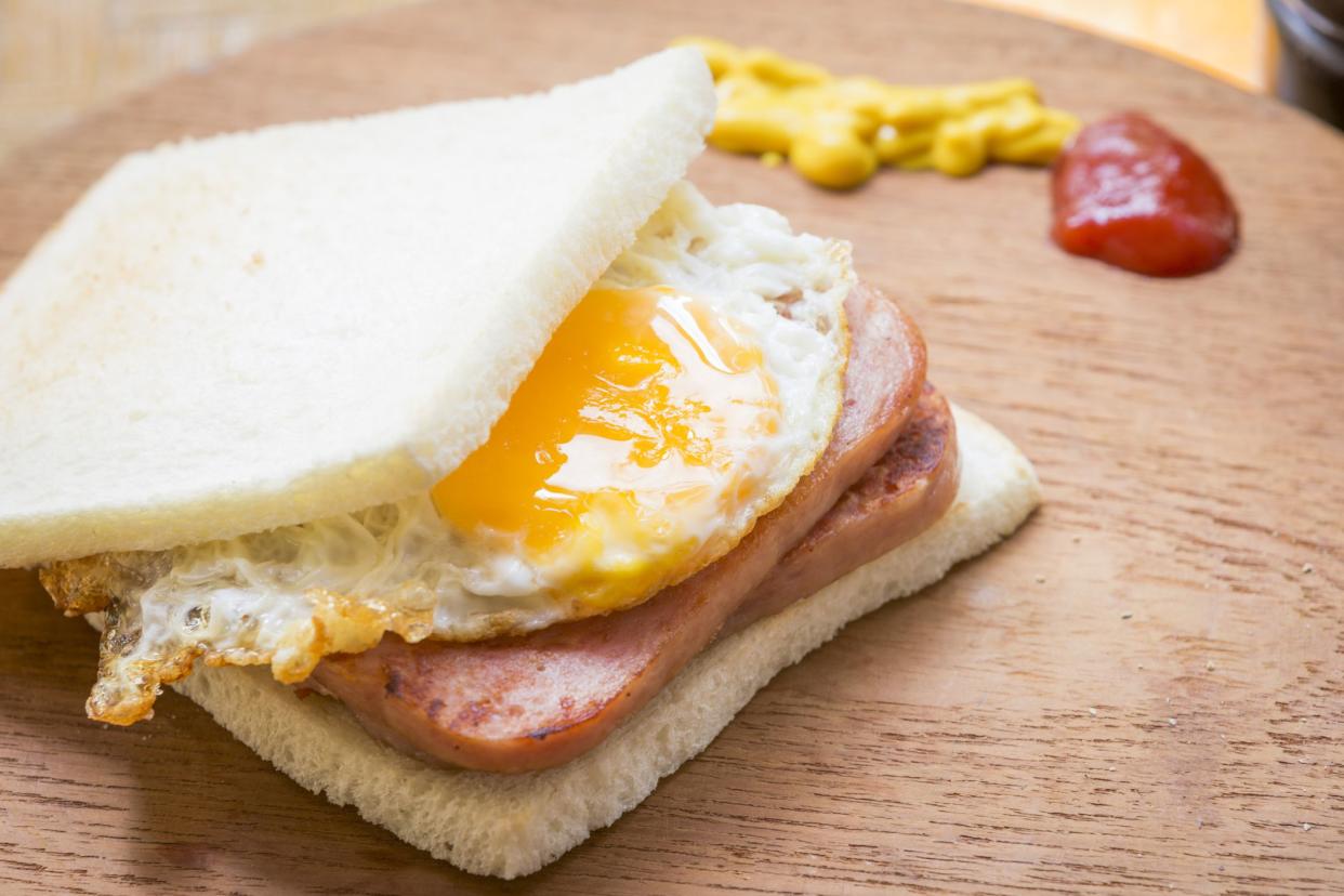 spam and egg sandwich