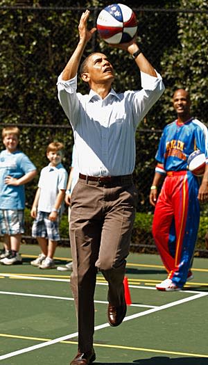 President Obama often plays basketball as part of his fitness routine. Chip Somodevilla/Getty Images