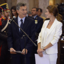 Juliana en la Catedral. La asunción presidencial fue una jornada a puro blanco para Juliana, que lució también este tono para el discurso desde la Catedral de Buenos Aires.