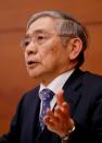 Bank of Japan Governor Haruhiko Kuroda attends a news conference in Tokyo