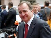 Sweden's Prime Minister Stefan Lofven arrives at the EU summit meeting in Brussels, Belgium, October 19, 2017. REUTERS/Dario Pignatelli