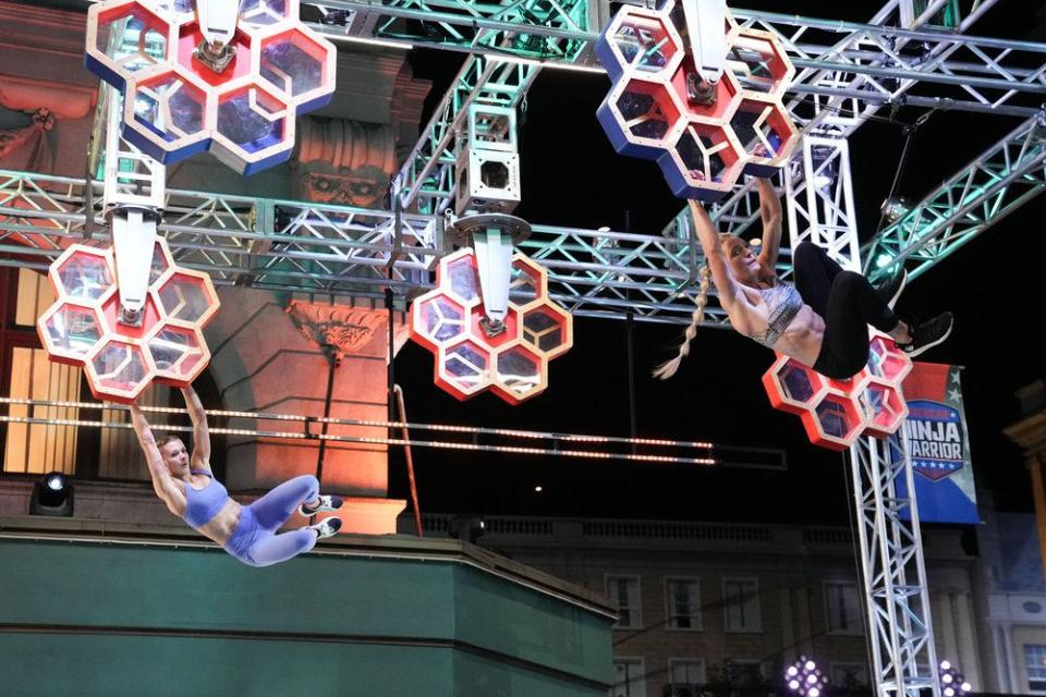 Mady Howard competes against her friend, Ally Tippetts Wootton, in the Season 15 semifinals of “American Ninja Warrior.” | Elizabeth Morris, NBC