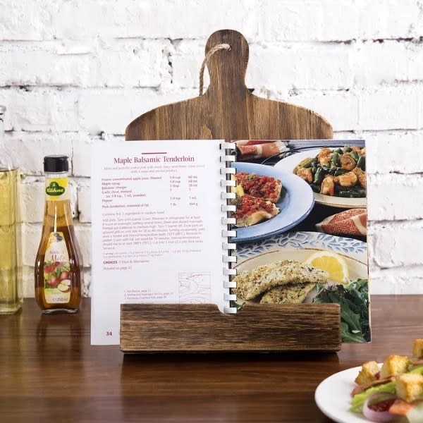 The cook book holder with an open book