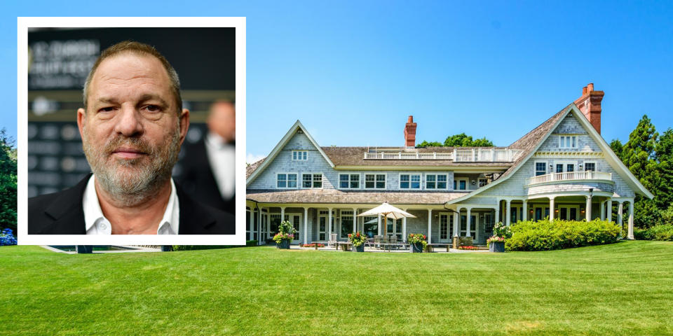 <p>The beleaguered film executive's 9,000-square-foot home in Amagansett comes with a professional screening room. </p>