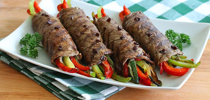 Balsamic Glazed Steak Rolls