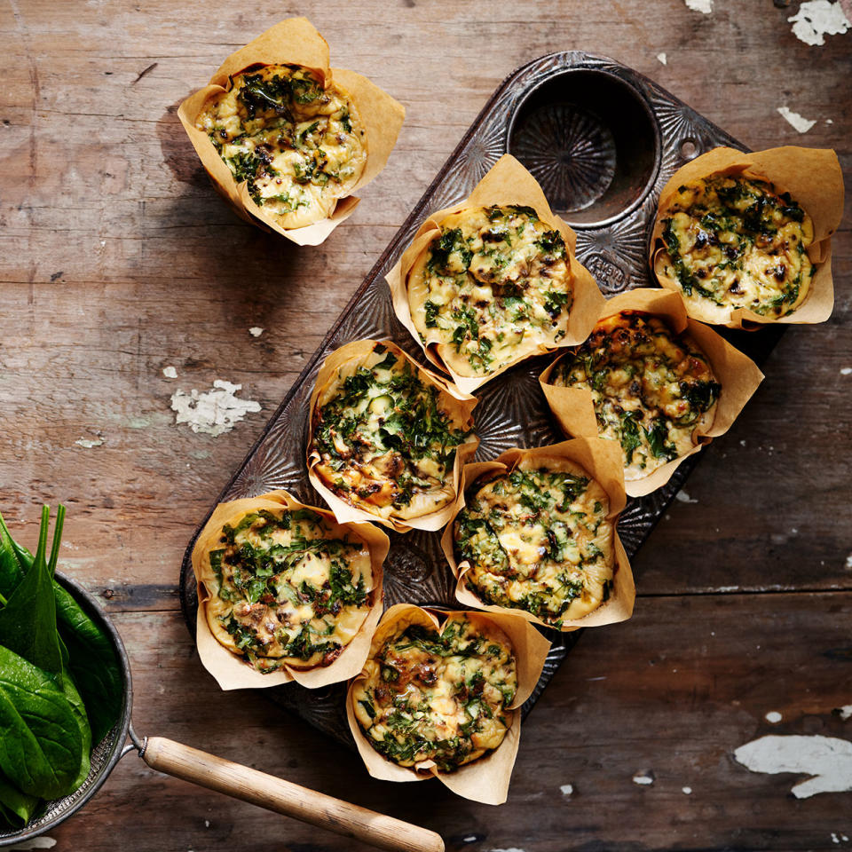 Greens-&-Gruyère Mini Quiches