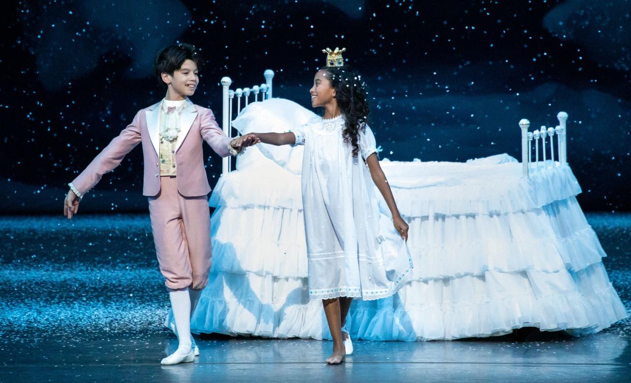 Tanner Quirk and Charlotte Nebres dance in the New York City Ballet's "The Nutcracker." (Photo:  Erin Baiano/NYC Ballet)