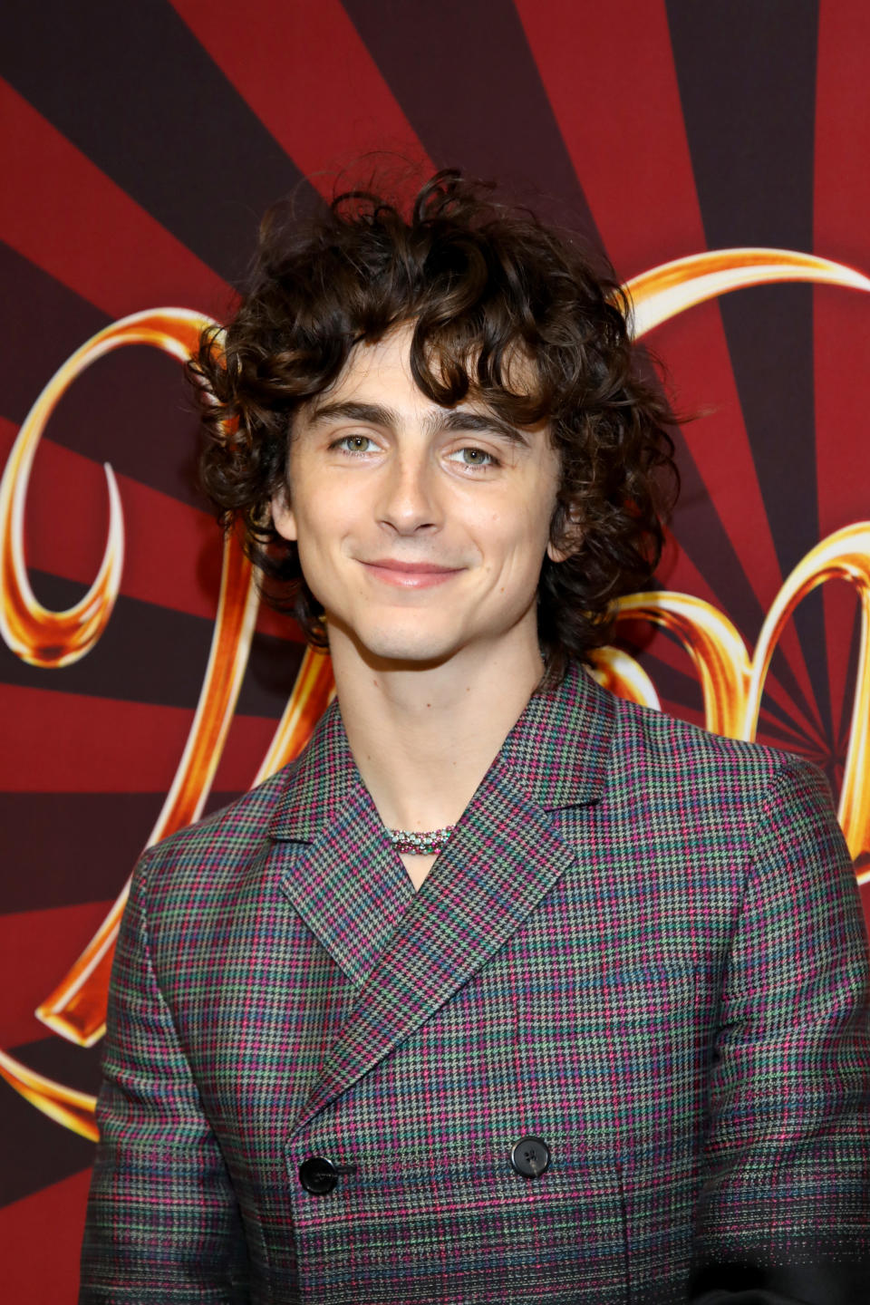 Close-up of Timothée smiling