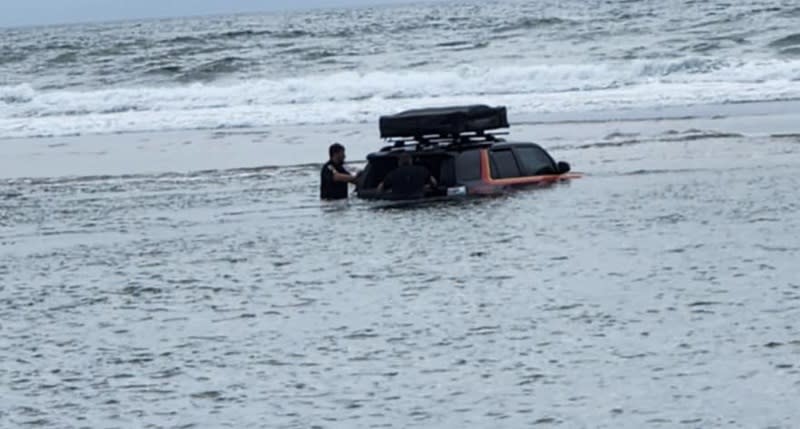 Five people, including three children, were rescued from the sea near Gearhart on August 12, 2024 (Ben Doney)