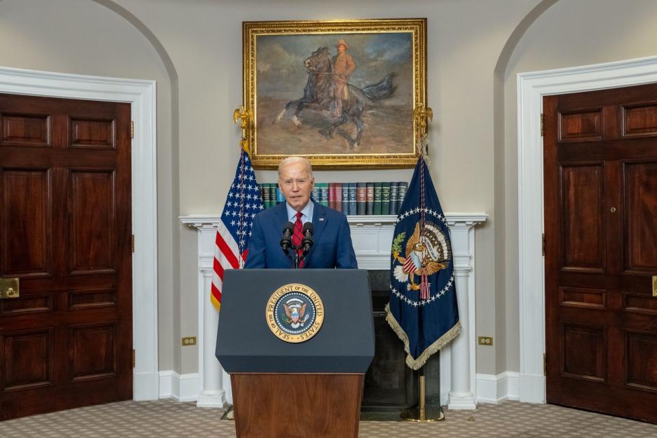 美國總統拜登對於近日大學校園內的以阿戰爭抗議首度表態。（翻攝自President Joe Biden臉書）