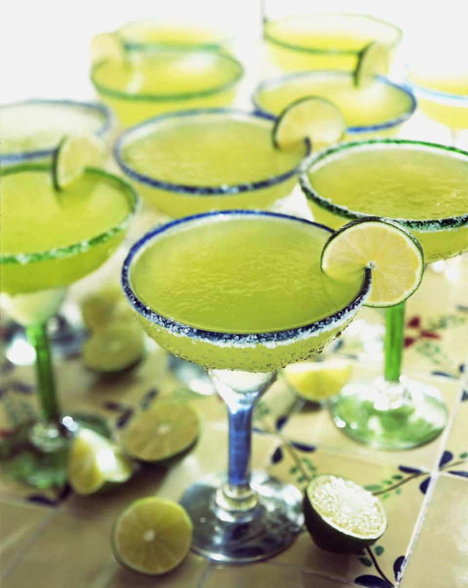 <p>These are similar to smoothies (imagine that!) considering there can be 50 to 60 grams of sugar in a 12-ounce margarita. You may even reach for more than one when you're out to dinner. A single glass of wine or a seltzer plus a <a href="https://www.goodhousekeeping.com/food-recipes/tips/g2417/how-to-make-flavored-infused-vodka/" rel="nofollow noopener" target="_blank" data-ylk="slk:shot of alcohol;elm:context_link;itc:0;sec:content-canvas" class="link ">shot of alcohol</a> is a better option.</p>