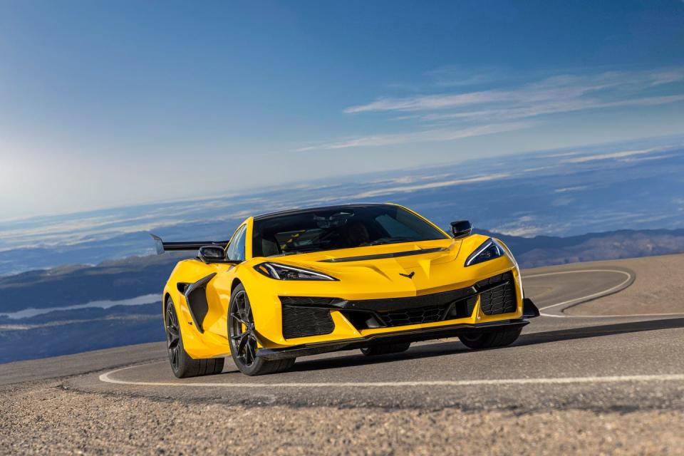 yellow chevrolet c8 corvette zr1 coupe