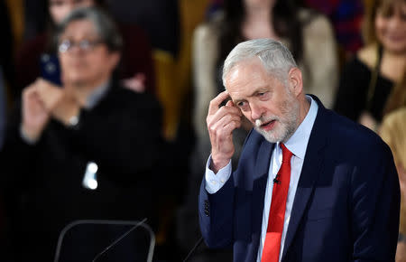 Britain's opposition Labour Party's leader Jeremy Corbyn gives a speech in central London, April 20, 2017. REUTERS/Hannah Mckay