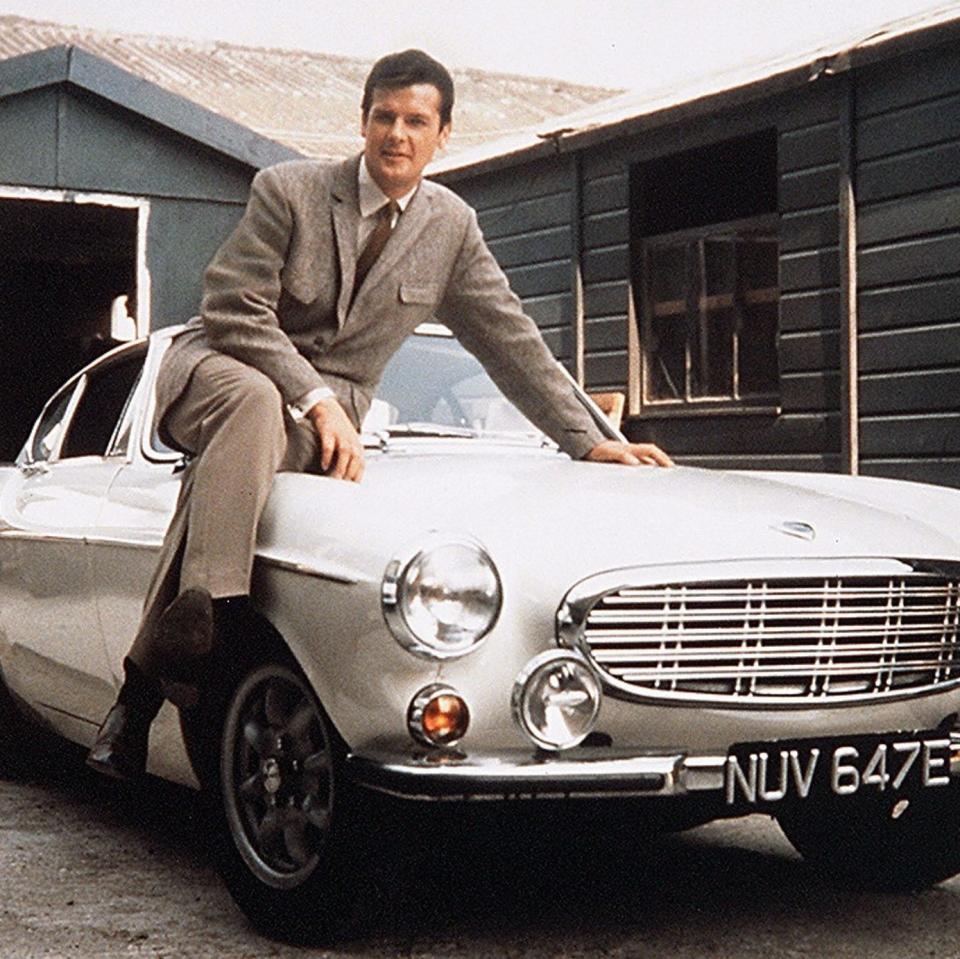 roger moore - volvo p1800 coupe - the saint - Credit: ITV/REX/Shutterstock