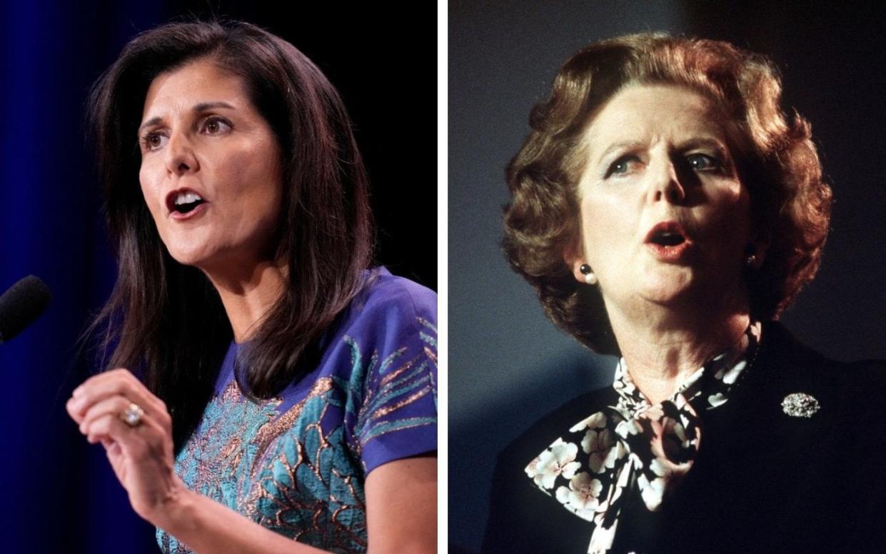 Nikki Haley Margaret Thatcher US UK presidential election 2024 White House - AP Photo/John Locher/PA Wire