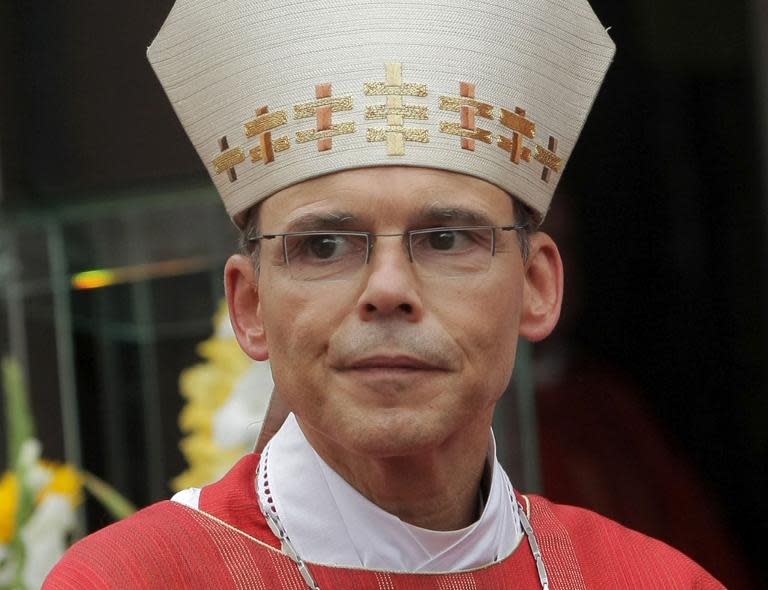 Bishop of Limburg Franz-Peter Tebartz-van Elst at a mass in Koenigstein, central Germany on September 15, 2013