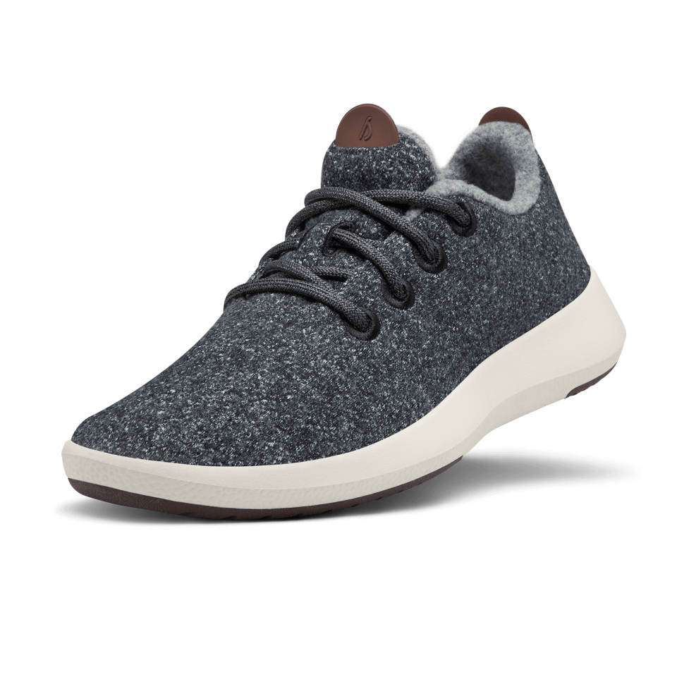 1) Allbirds Women's Wool Runner Mizzles - Natural Grey (Cream Sole)