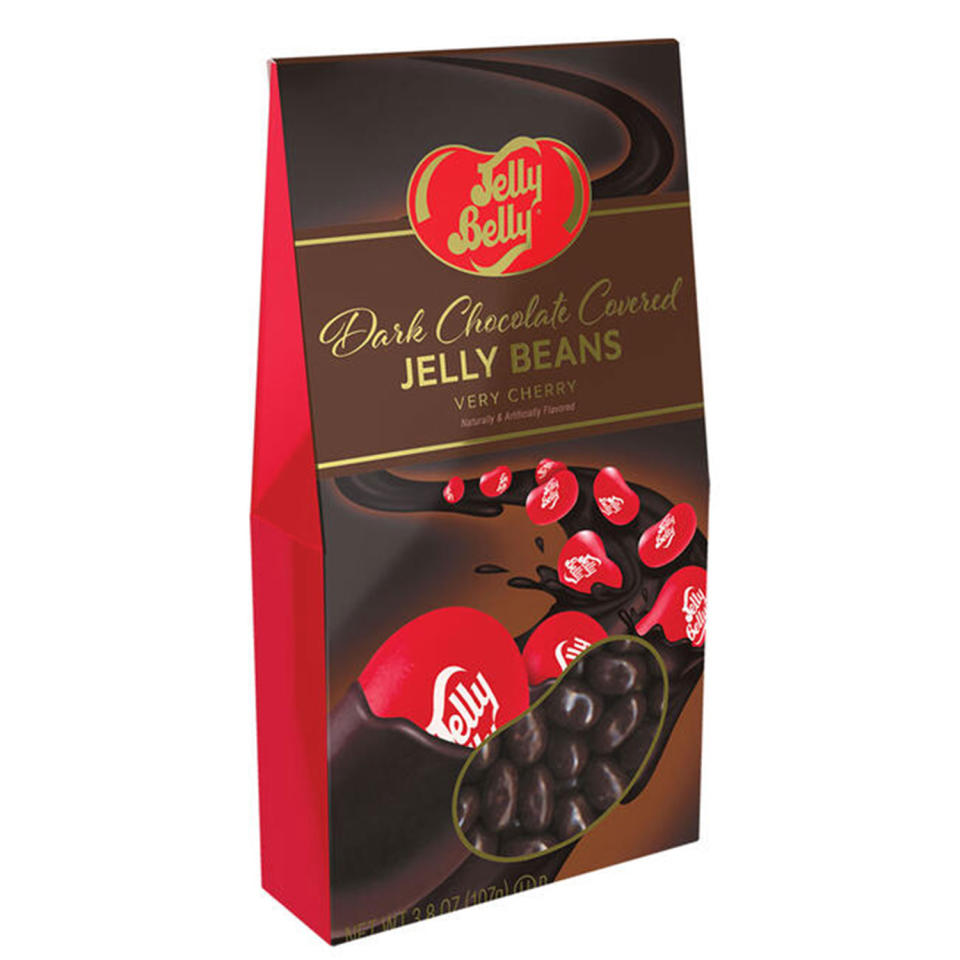 <p>Jelly Belly has a handful of holiday offerings, including a <a href="https://www.jellybelly.com/beanboozled-naughty-or-nice-spinner-jelly-bean-gift-box-/p/98786" rel="nofollow noopener" target="_blank" data-ylk="slk:BeanBoozled Naughty or Nice gift box;elm:context_link;itc:0;sec:content-canvas" class="link ">BeanBoozled Naughty or Nice gift box</a> and <a href="https://www.jellybelly.com/jelly-belly-20-flavor-christmas-gift-box/p/94855" rel="nofollow noopener" target="_blank" data-ylk="slk:Jelly Belly's 20-flavor Christmas Gift Boxes;elm:context_link;itc:0;sec:content-canvas" class="link ">Jelly Belly's 20-flavor Christmas Gift Boxes</a>. But new this year is the brand's <a href="https://www.jellybelly.com/dark-chocolate-covered-very-cherry-jelly-beans-3.8-oz-gable-box/p/93522" rel="nofollow noopener" target="_blank" data-ylk="slk:Dark Chocolate Covered Very Cherry Jelly Beans;elm:context_link;itc:0;sec:content-canvas" class="link ">Dark Chocolate Covered Very Cherry Jelly Beans</a>, which comes in a 3.8 oz gable box.</p>