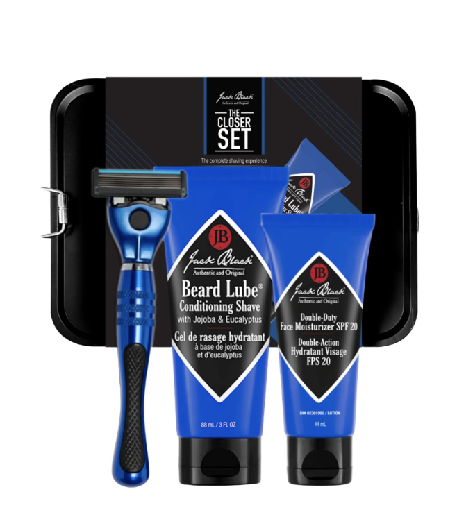 Jack Black Set with razor, beard lube, and spf 30 with black case (Photo via Nordstrom)