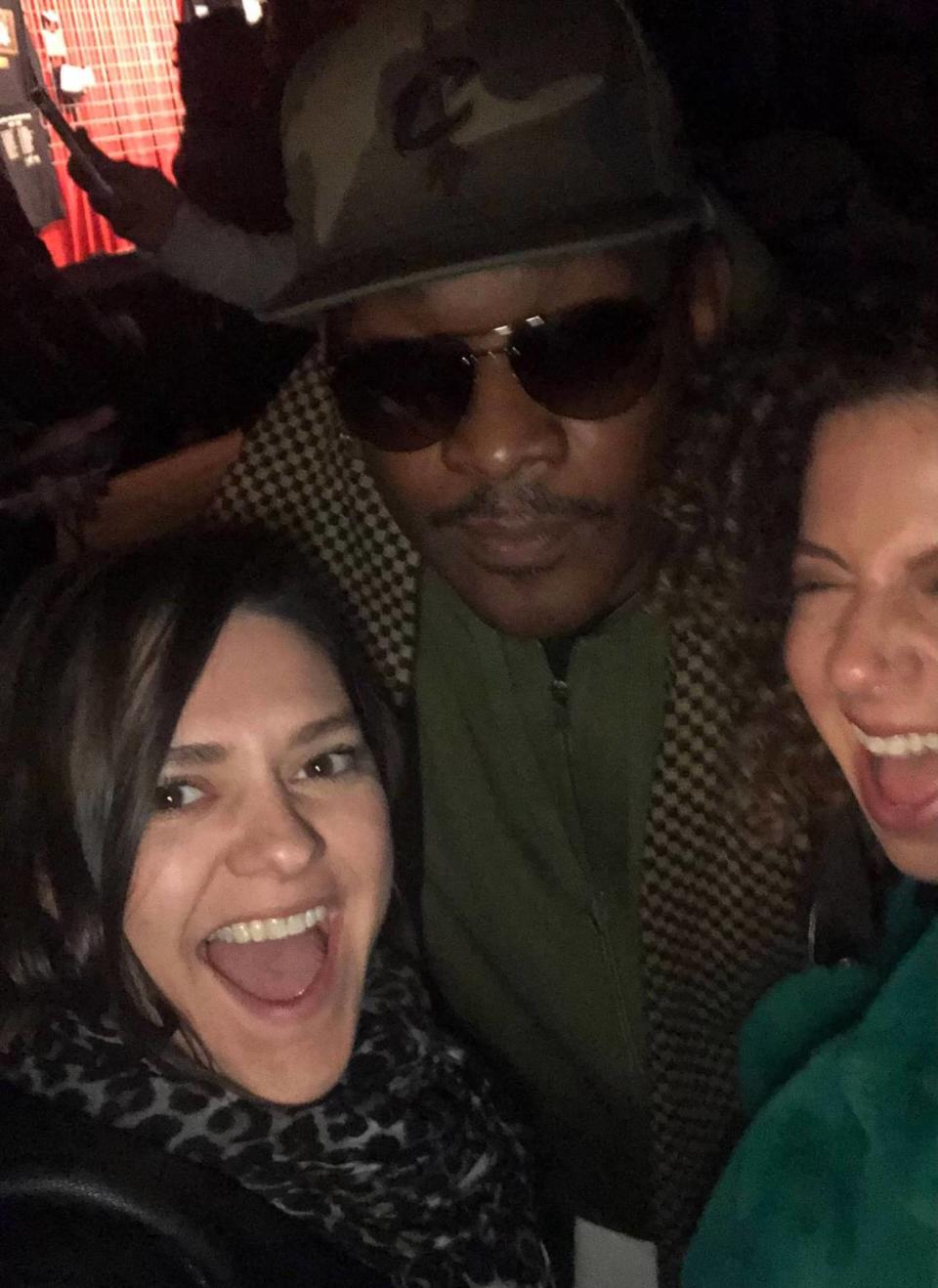 Petey Pablo poses — with Alex Ellis, right, and her friend Amber Miller — for the 2019 selfie that started it all for Ellis.