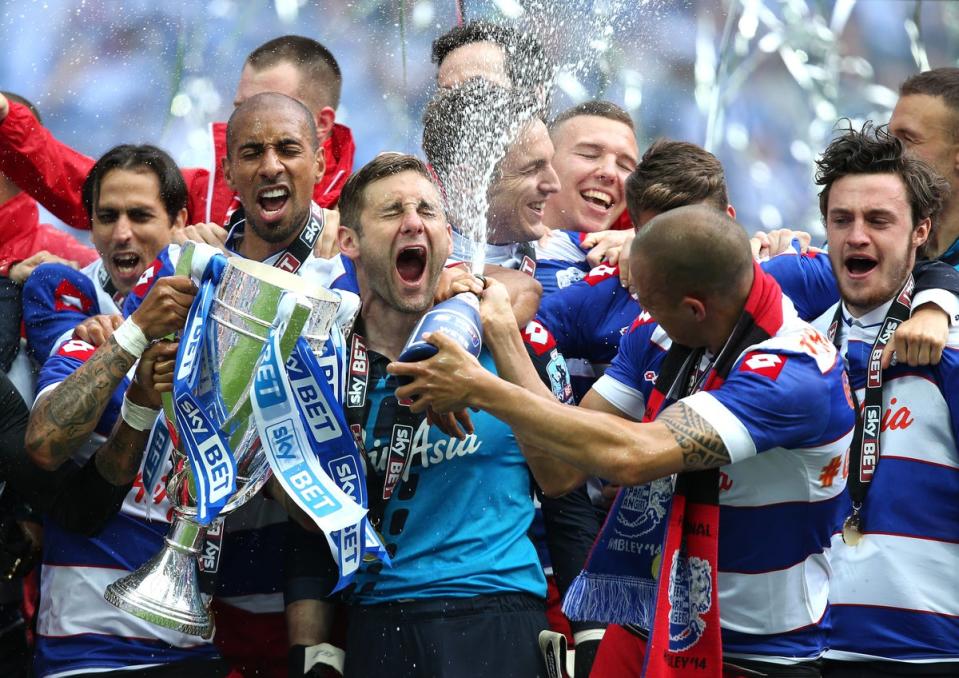 Green celebrates QPR’s Championship play-off triumph over Derby in 2014 (The FA/Getty)