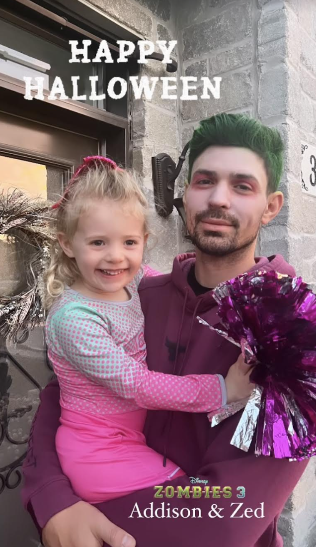 Carey Price and his daughter, Millie, dressed up as characters from Disney's 