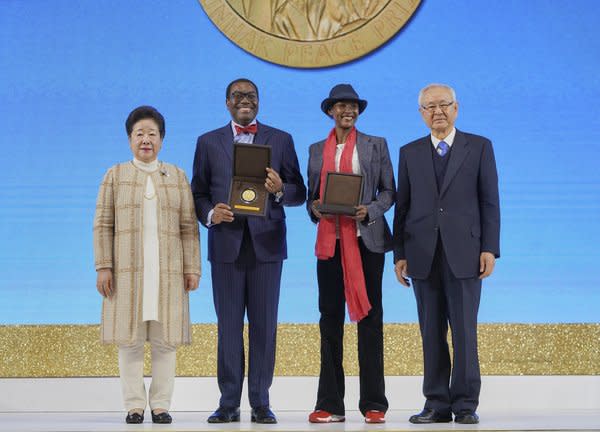 Dr. Hak Ja Han Moon, Dr. Akinwumi Adesina, Waris Dirie and Committee Chair, Dr. Il Sik Hong