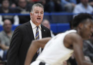 Purdue coach Matt Painter calls out to his players during the first half against Old Dominion in a first-round game in the NCAA men’s college basketball tournament Thursday, March 21, 2019, in Hartford, Conn. (AP Photo/Jessica Hill)