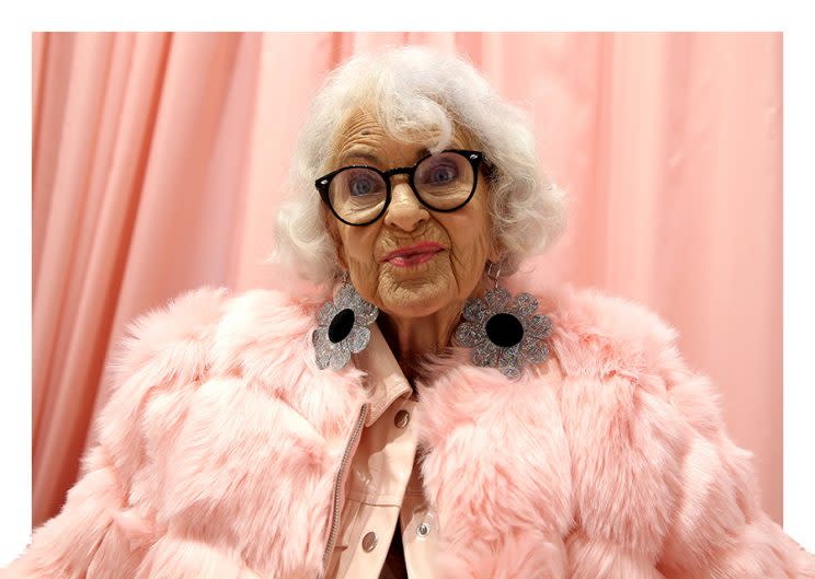 Social media star and octogenarian Baddie Winkle has a long list of celebrity followers, including Rihanna, Beyoncé, and now Blac Chyna. (Photo: Getty Images)