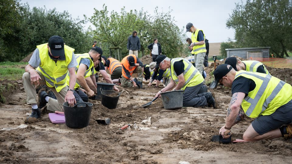 Veteran support charity Waterloo Uncovered is carrying out a targeted excavation at Mont-Saint-Jean farm in Belgium, which served as the Duke of Wellington's field hospital during the battle in 1815. - Chris van Houts/PA