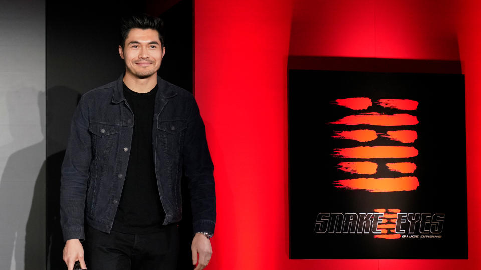 Henry Golding attends the "Snake Eyes" event at the Hie-Jinja Shrine on January 10, 2020. (Photo by Christopher Jue/Getty Images for Paramount Pictures)