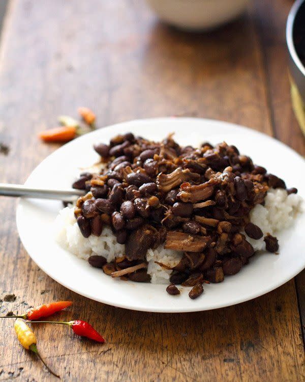 Crockpot Pork Adobo with Black Beans