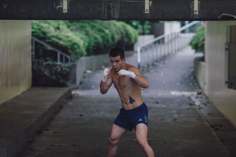 Jia Wei got into mixed martial arts shorting after ending his boxing career. 