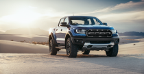<p>Ford <a href="https://www.roadandtrack.com/new-cars/future-cars/a23900078/ford-ranger-raptor-not-coming-to-us/" rel="nofollow noopener" target="_blank" data-ylk="slk:isn't bringing this generation Ranger Raptor to the United States;elm:context_link;itc:0;sec:content-canvas" class="link ">isn't bringing this generation Ranger Raptor to the United States</a>, but it still deserves a spot on this list. Like its bigger F-150 sibling, the Ranger Raptor gets Fox Racing shocks, mean looks, and a collection of off-road drive modes. </p>