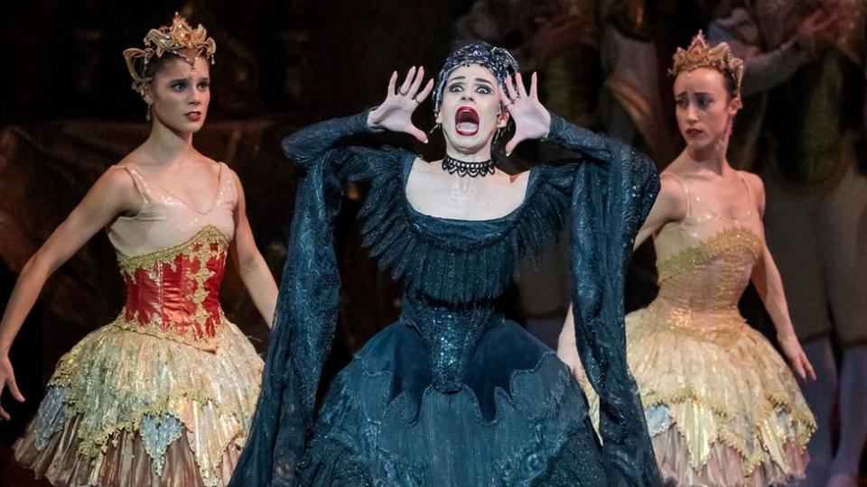 Performers on stage as part of The Sleeping Beauty at the Bristol Hippodrome