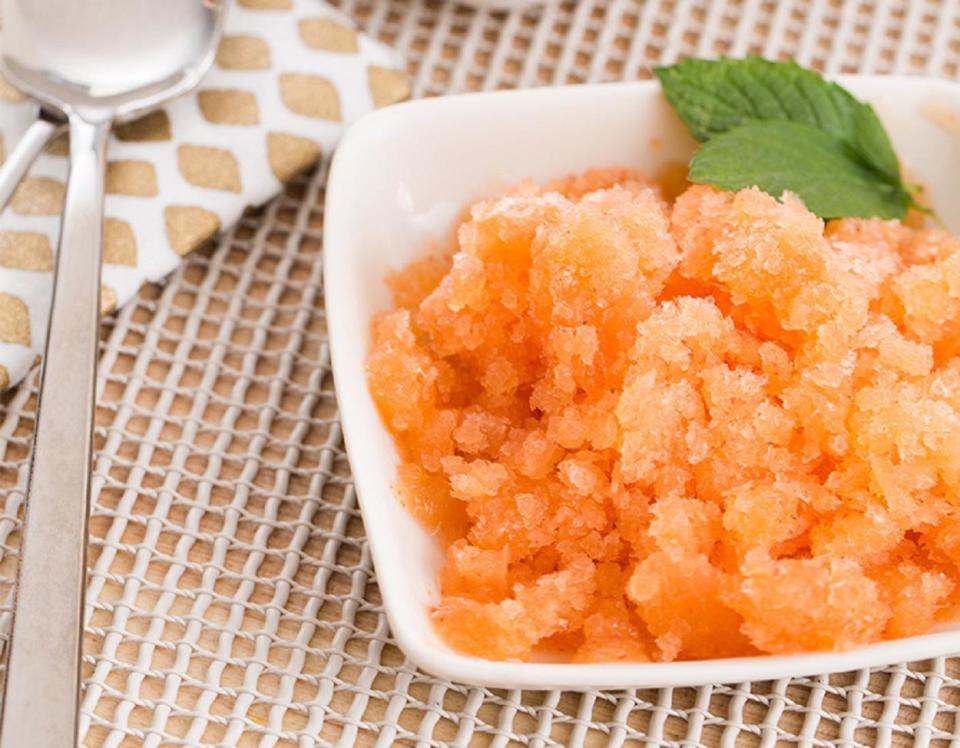 Five-Ingredient Peach & Champagne Granita