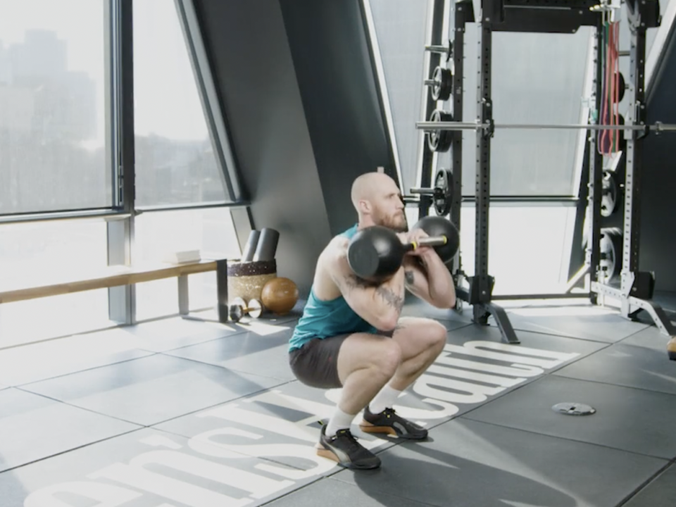 a man lifting weights