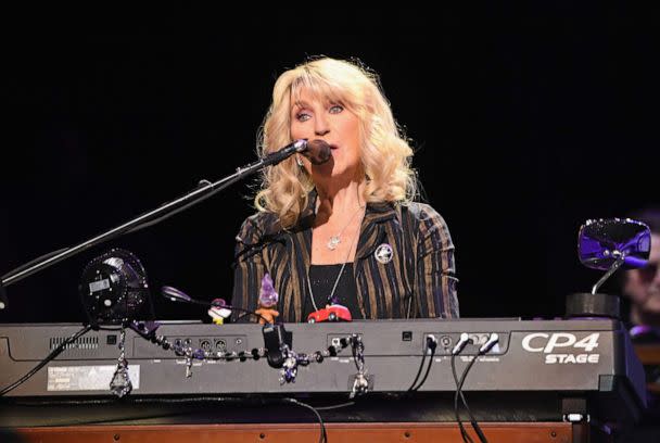 PHOTO: In this March 11, 2019, file photo, Christine McVie of Fleetwood Mac performs onstage during Fleetwood Mac In Concert at Madison Square Garden in New York. (Kevin Mazur/Getty Images, FILE)