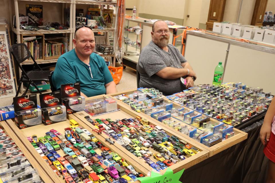 Brothers Clark Jowers and John Jowers sell collectibles at the Amarillo Super Mini-Con at the Amarillo Civic Center in this 2022 file photo.