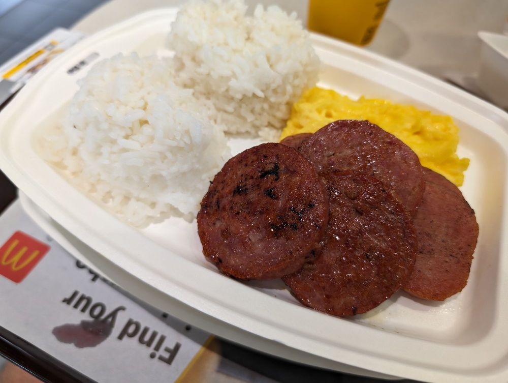 McDonald's hawaii breakfast platter Portuguese sausage