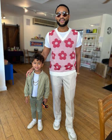 <p>John Legend/Instagram</p> John Legend with son Miles