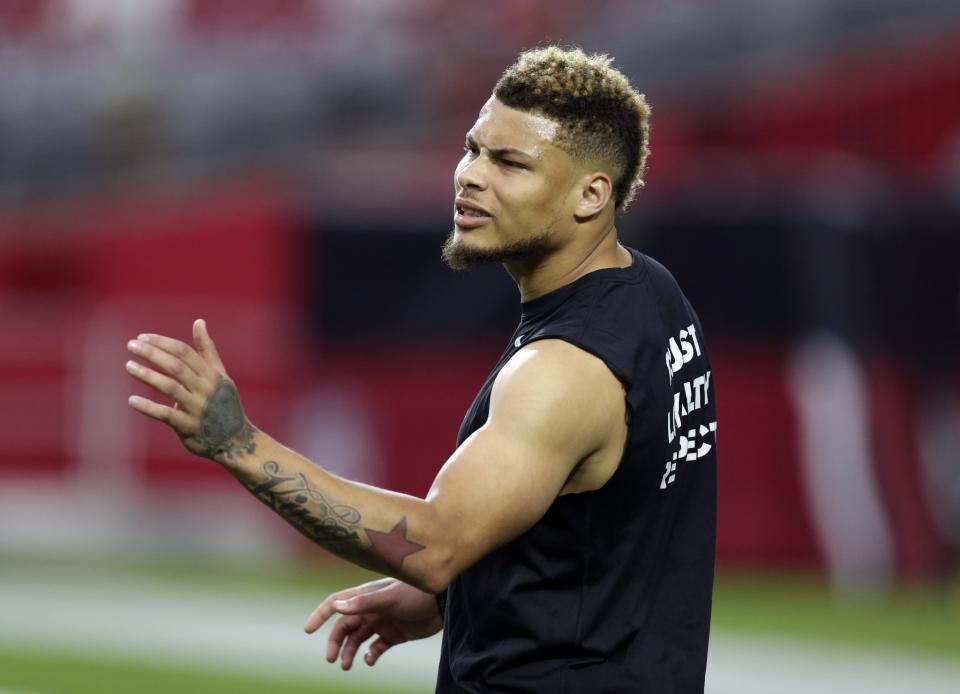 Arizona Cardinals defensive back Tyrann Mathieu could miss 3-6 weeks with a shoulder injury. (AP)