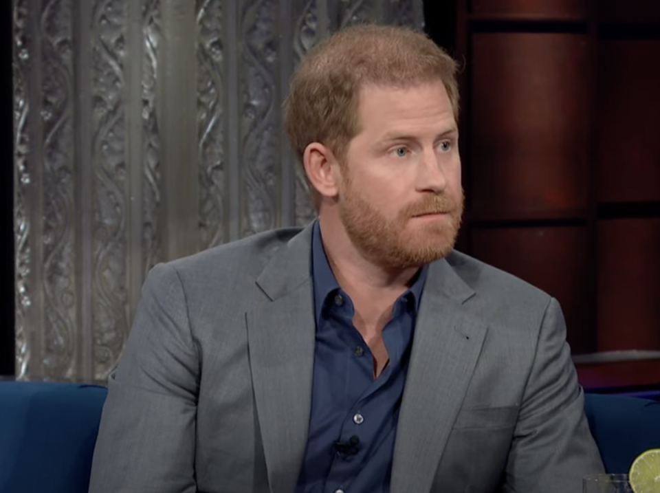 Prince Harry has hit back at criticism of parts of his book in a series of interviews (The Late Show with Stephen Colbert)