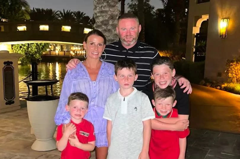 Wayne and Coleen Rooney and their children