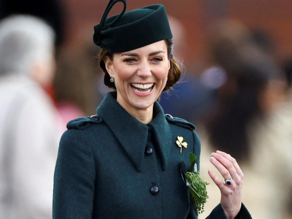 Kate was pictured smiling at last year's celebrations (Reuters)